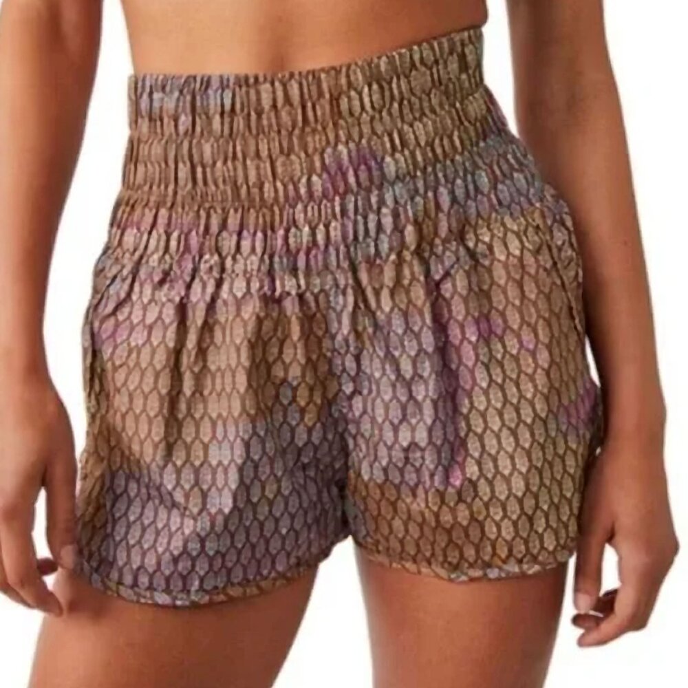 NEW FREE People Movement The Way Home High Rise Pull On Shorts Elastic Waist